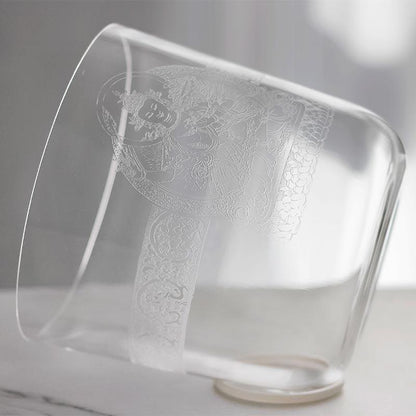 Clear Crystal Singing Bowl With Buddha Design Spiritual Practice | Meditation | Unique Gift
