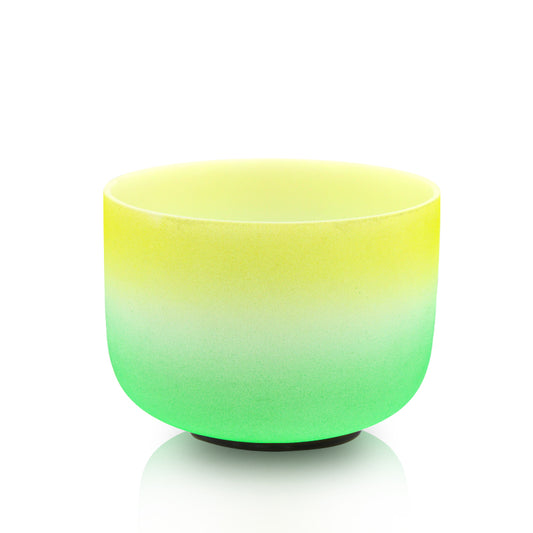 Yellow Green Frosted Crystal Singing Bowl
