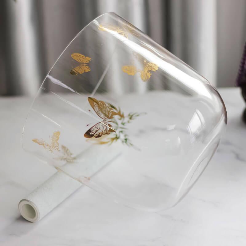 Golden Butterfly Alchemy Bowl - Elegance & Sound Therapy, Unique Decor, Stress Relief