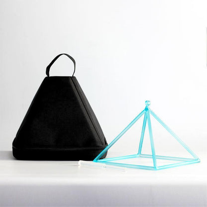 Blue Crystal Singing Pyramid: Elevate Energy with Crystal Tones
