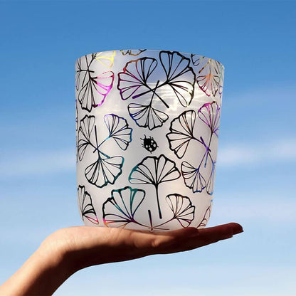 Alchemy Crystal Sound Bowl - Colorful Lucky Leaf - Meditation, Relaxation