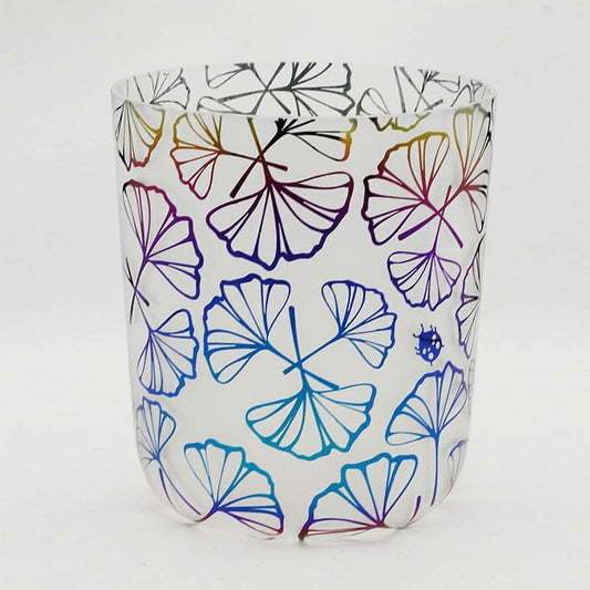 Alchemy Crystal Sound Bowl - Colorful Lucky Leaf - Meditation, Relaxation