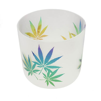 Alchemy Crystal Sound Bowl - Colorful Lucky Leaf - Meditation, Relaxation