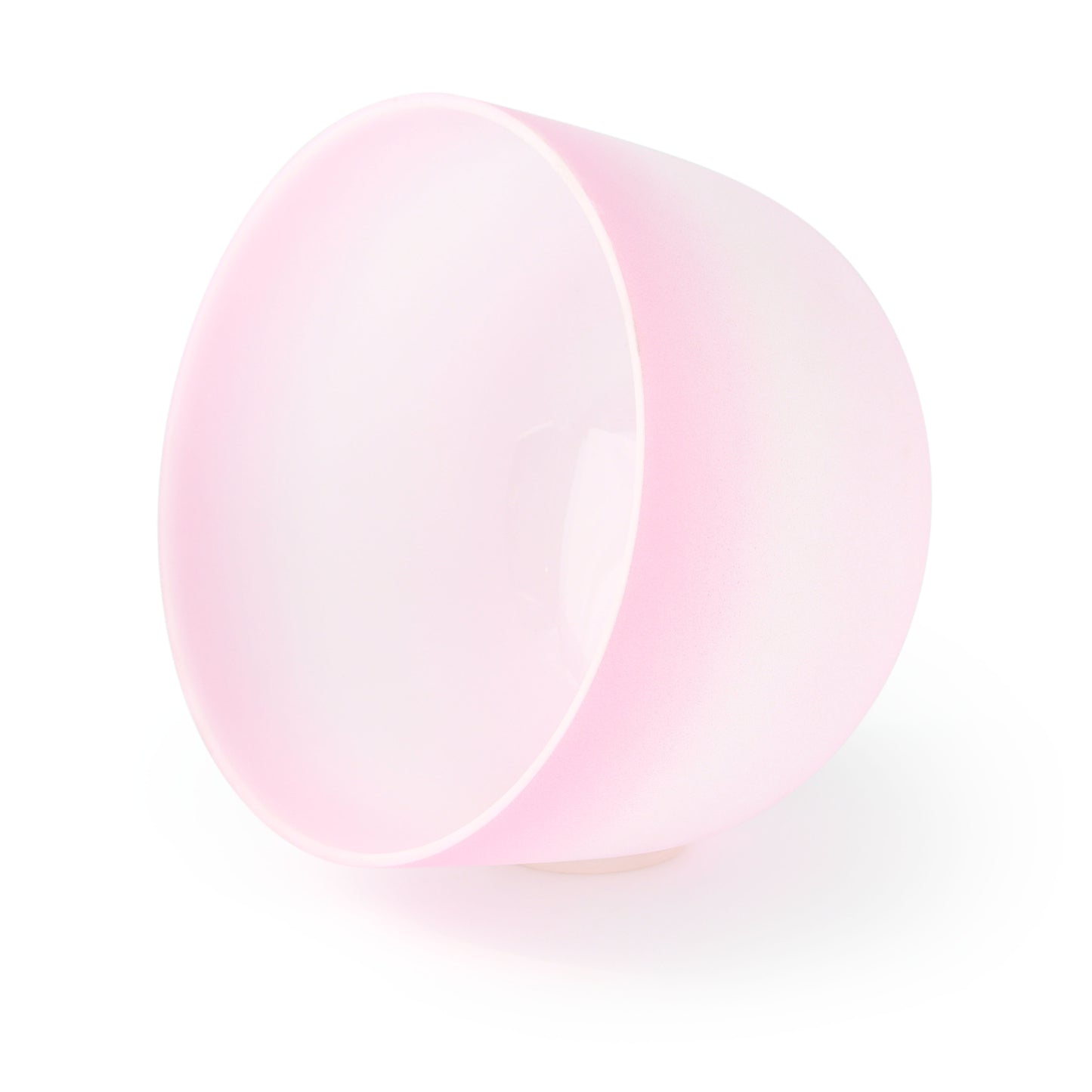 Light Pink Frosted Crystal Singing Bowl for Meditation Healing
