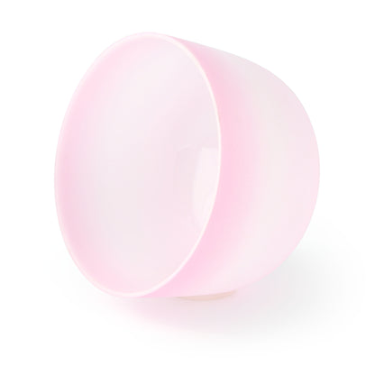 Light Pink Frosted Crystal Singing Bowl for Meditation Healing