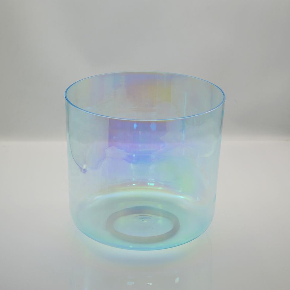 Cosmic Light Blue Clear Quartz Crystal Singing Bowl - Healing Meditation