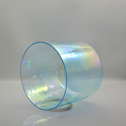 Cosmic Light Blue Clear Quartz Crystal Singing Bowl - Healing Meditation