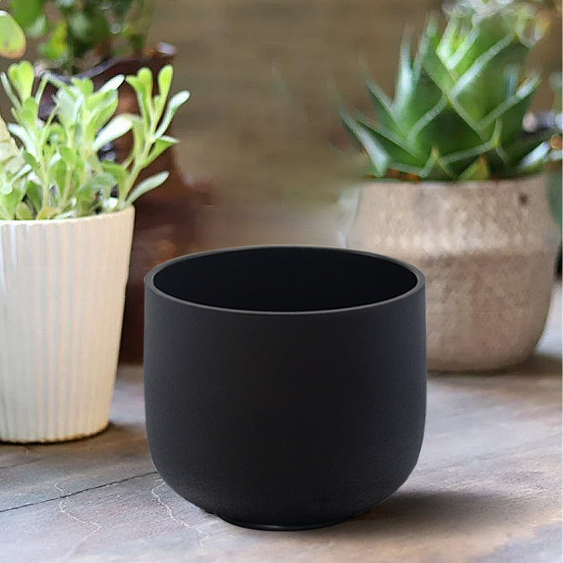 Mysterious Black Frosted Crystal Singing Bowl