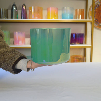 Emerald Cosmic Light Quartz Singing Bowl - Heart Chakra Sound Healing