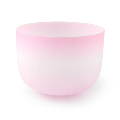 Light Pink Frosted Crystal Singing Bowl for Meditation Healing