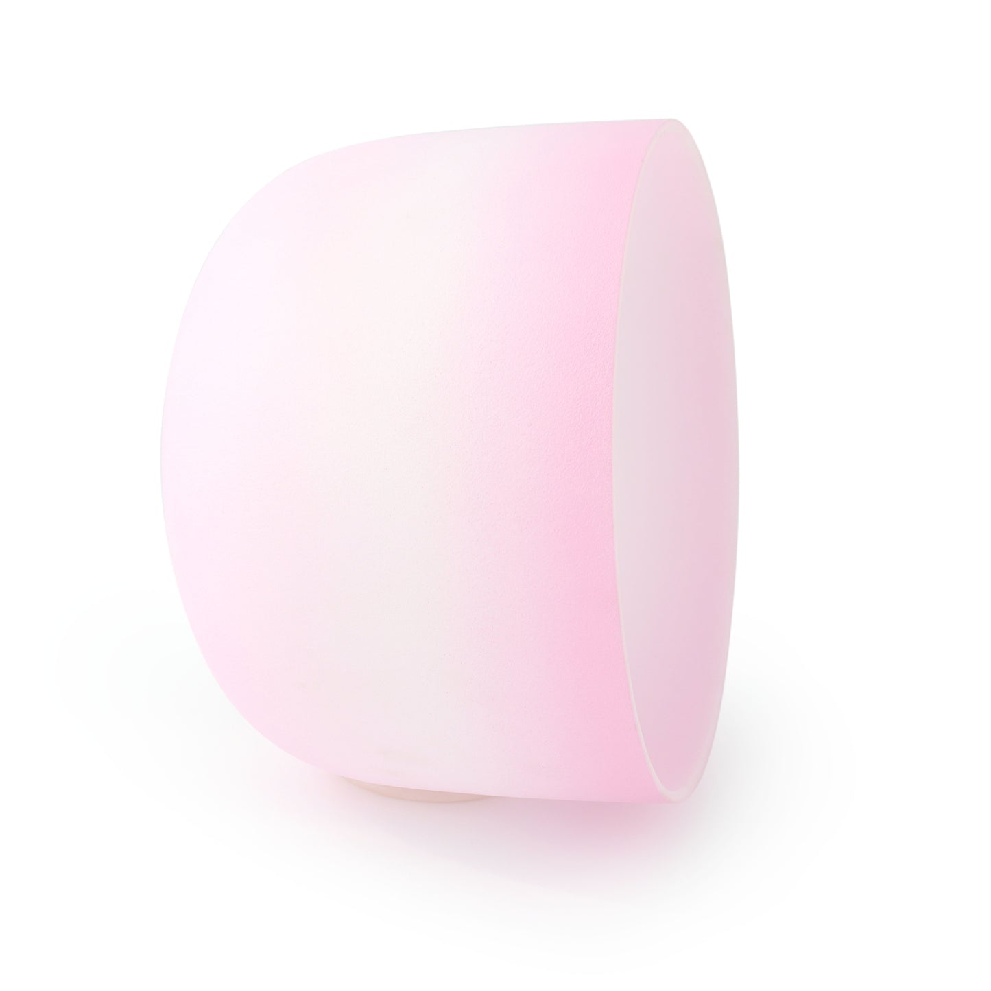 Light Pink Frosted Crystal Singing Bowl for Meditation Healing