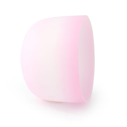 Light Pink Frosted Crystal Singing Bowl for Meditation Healing