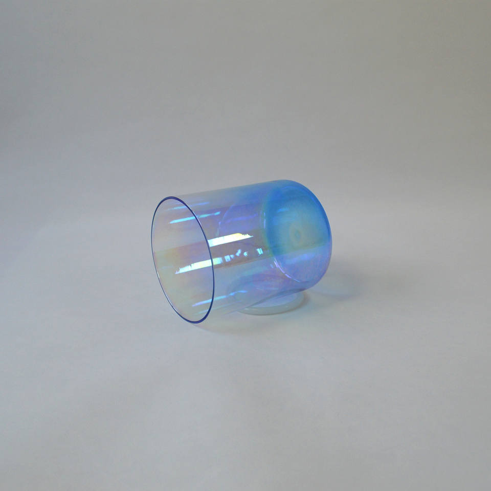 Pastel Royalblue Gradient Clear Quartz Singing Bowl - Crystal Healing