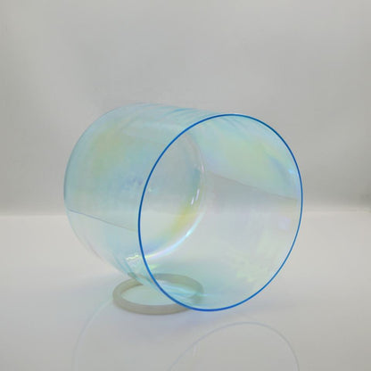 Cosmic Light Blue Clear Quartz Crystal Singing Bowl - Healing Meditation