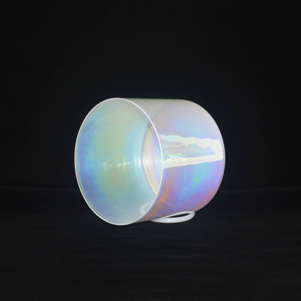 Cosmic Light Pearl White Quartz Singing Bowl - Meditation Sound Healing
