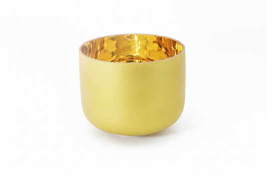 Gold Crystal Singing Bowl for Meditation Yoga Sound Healing