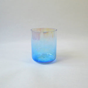 Pastel Royalblue Gradient Clear Quartz Singing Bowl - Crystal Healing