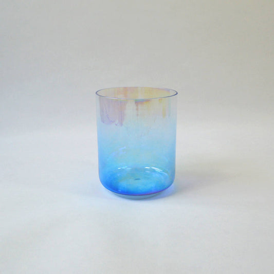 Pastel Royalblue Gradient Clear Quartz Singing Bowl - Crystal Healing