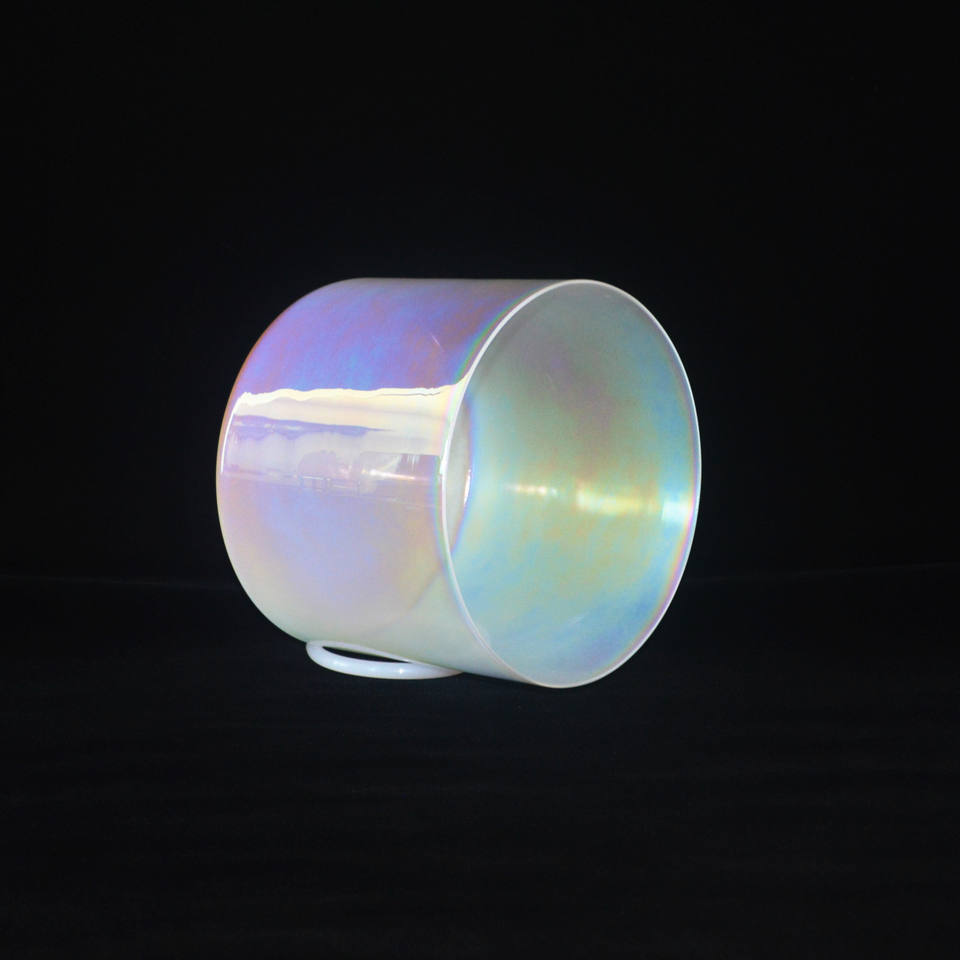 Cosmic Light Pearl White Quartz Singing Bowl - Meditation Sound Healing