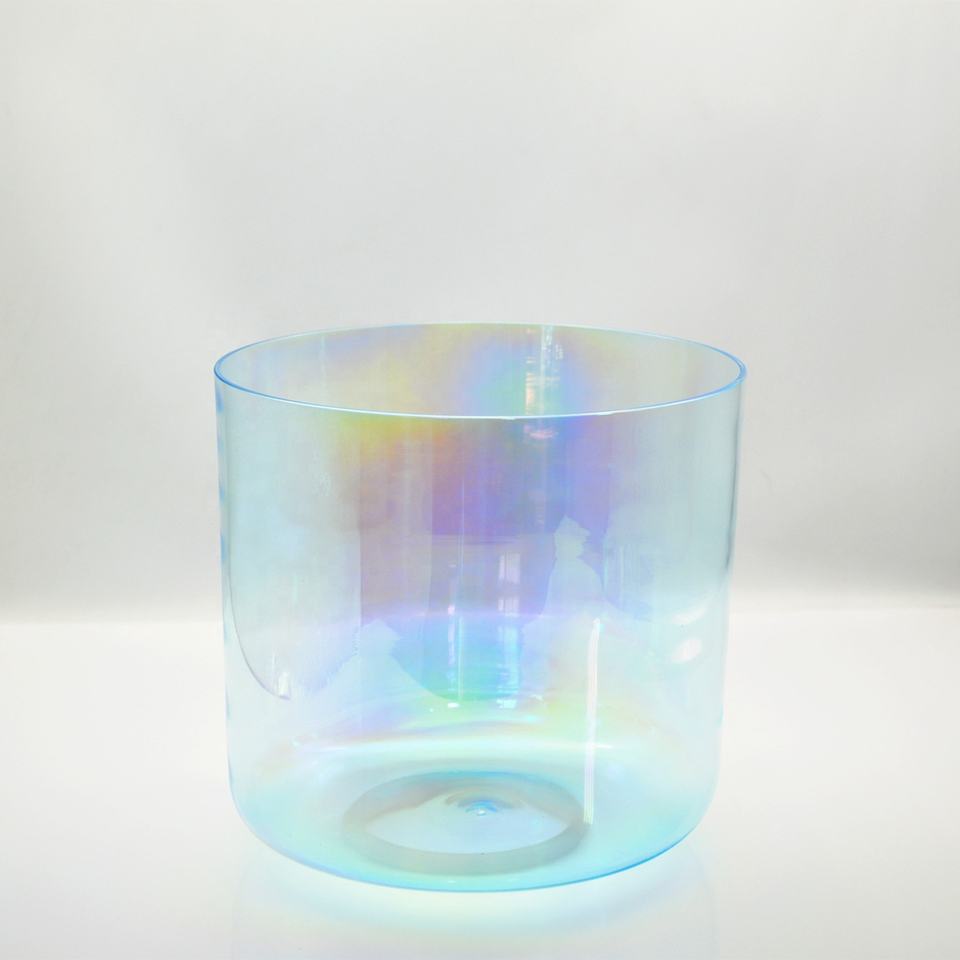 Cosmic Light Blue Clear Quartz Crystal Singing Bowl - Healing Meditation
