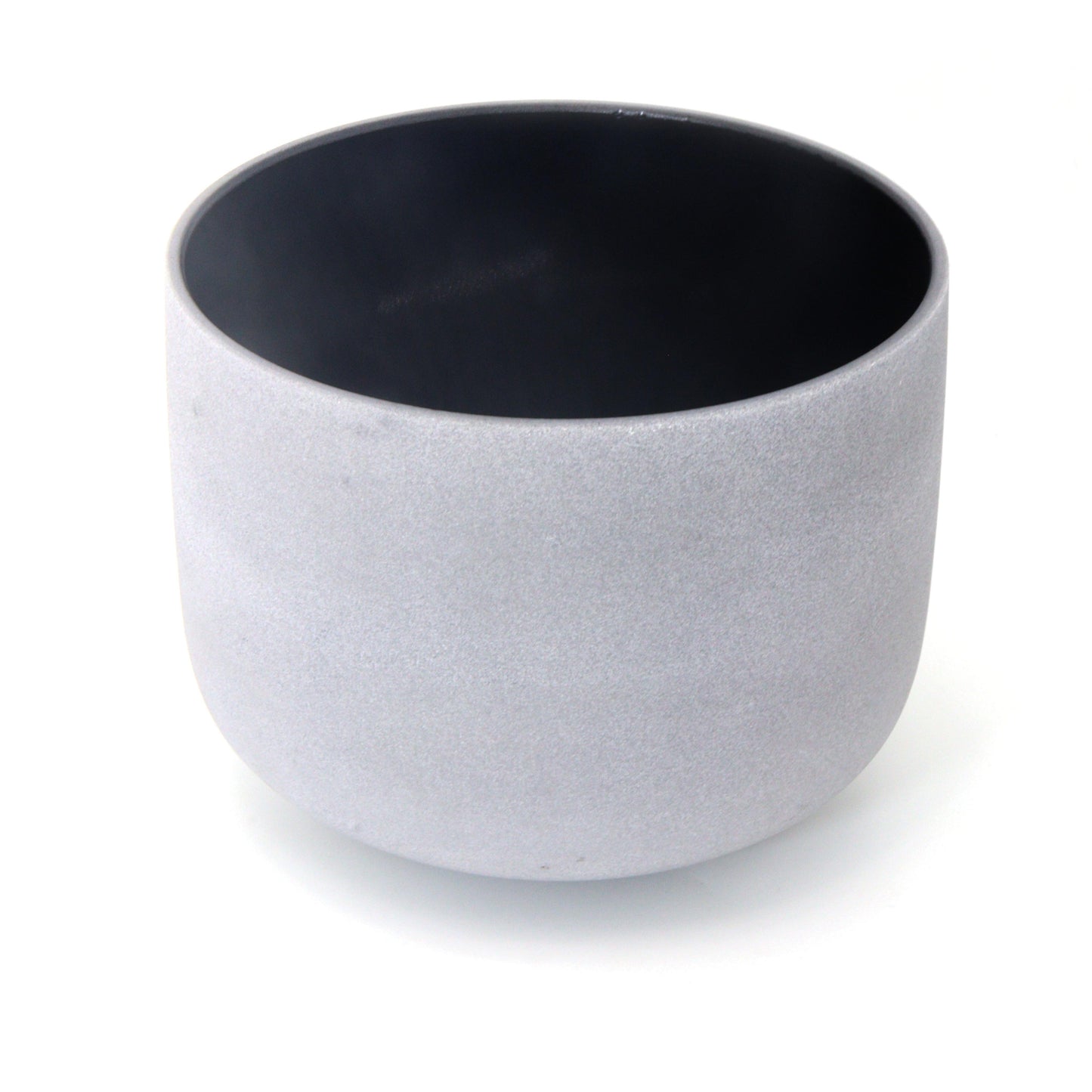 Grey Frosted Crystal Singing Bowl for Meditation Healing