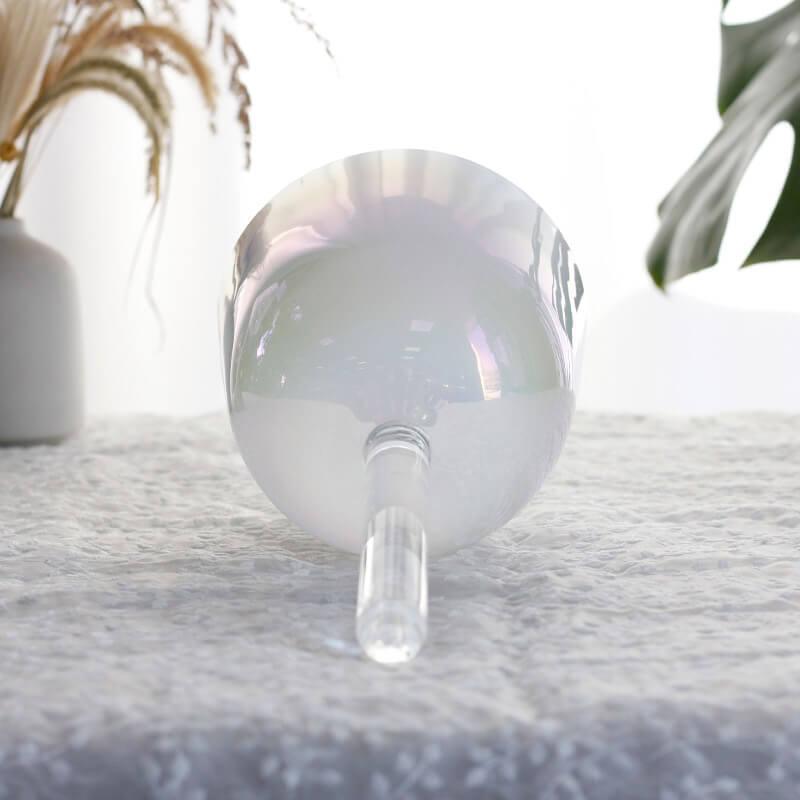 White Handle Singing Bowl - Zen Meditation, Portable for Yoga & SPA