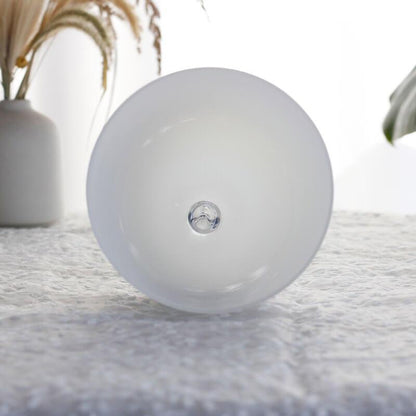 White Handle Singing Bowl - Zen Meditation, Portable for Yoga & SPA
