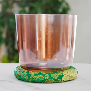Rose Gold Clear Singing Bowl, Relaxation, Meditation, Home Spa