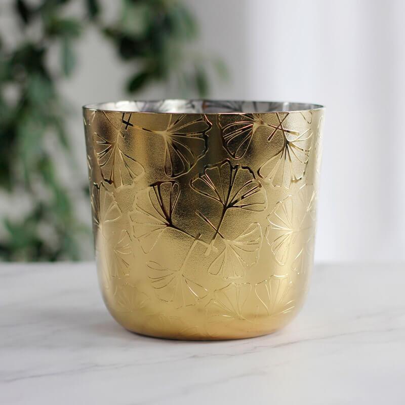 Golden OM Alchemy Singing Bowl: Relaxation, Sanskrit, Unique Floral Design