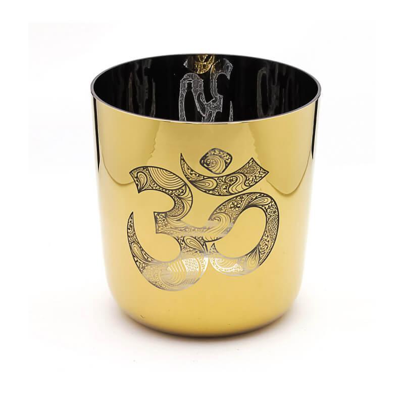 Golden Elegance Singing Bowl - Relaxing Vibrations Unique Design, Home & Spa
