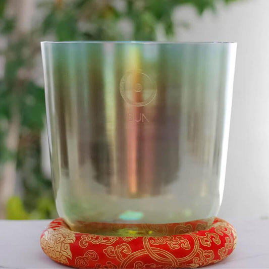 Hazy Green Clear Singing Bowl  Sound Vibration, Meditation, Spa, Unique Gift