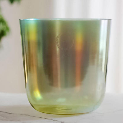 Hazy Green Clear Singing Bowl  Sound Vibration, Meditation, Spa, Unique Gift