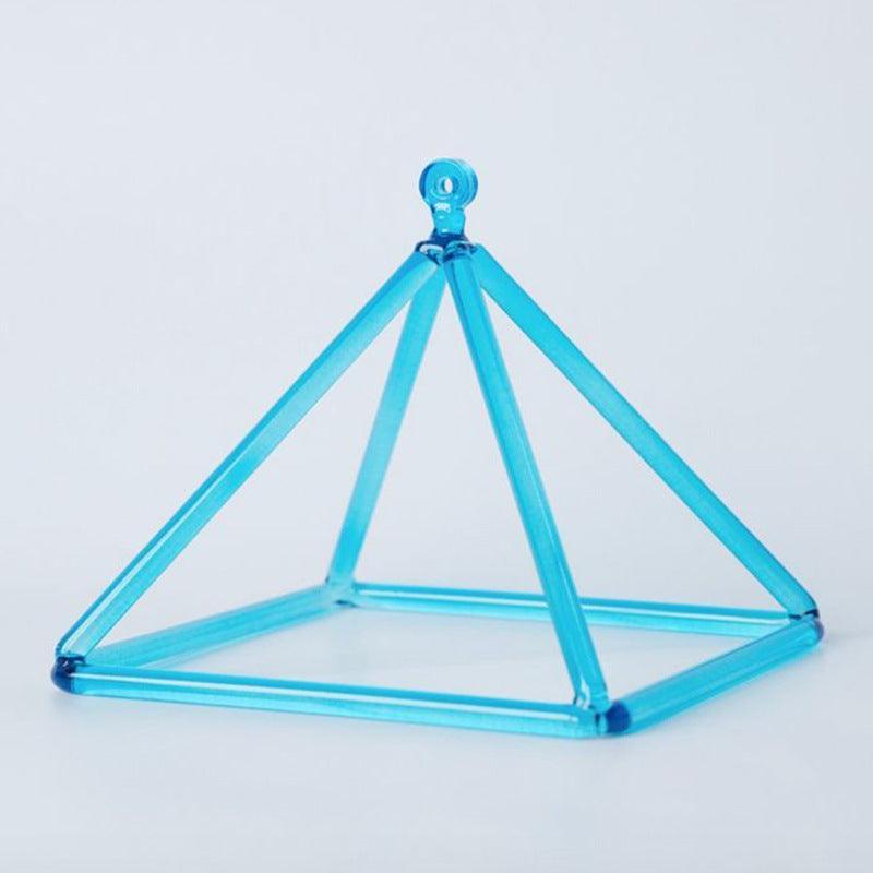 Blue Crystal Singing Pyramid: Elevate Energy with Crystal Tones