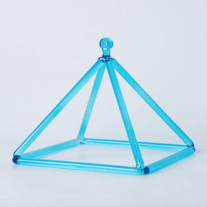 Blue Crystal Singing Pyramid: Elevate Energy with Crystal Tones