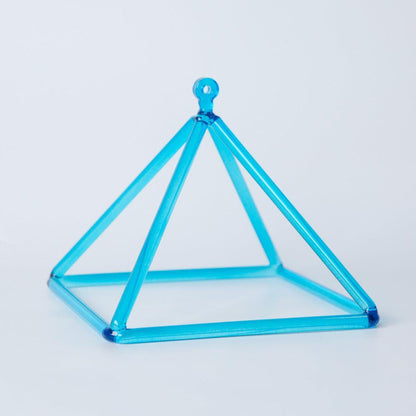 Blue Crystal Singing Pyramid: Elevate Energy with Crystal Tones