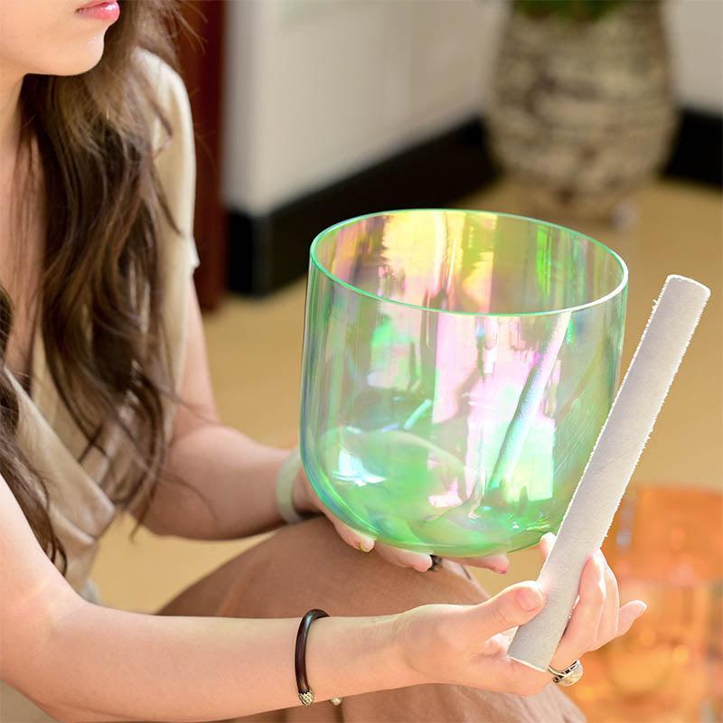 Transparent Crystal Sound Bowl- Clear Sound, Relaxation Aid, Meditation
