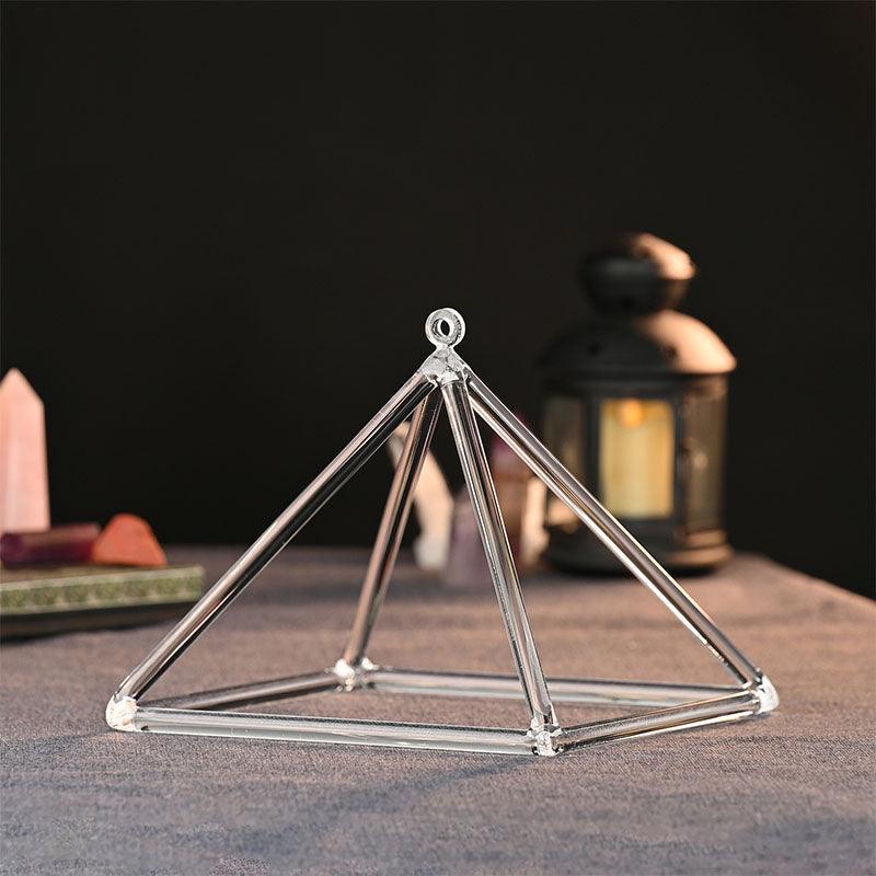 Clear Crystal Pyramid Meditation, Healing, Decor, Unique Gift