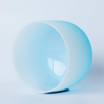 Gradient Frosted Crystal Singing Bowl: Chakra Tones Meditation & Energy Cleanse