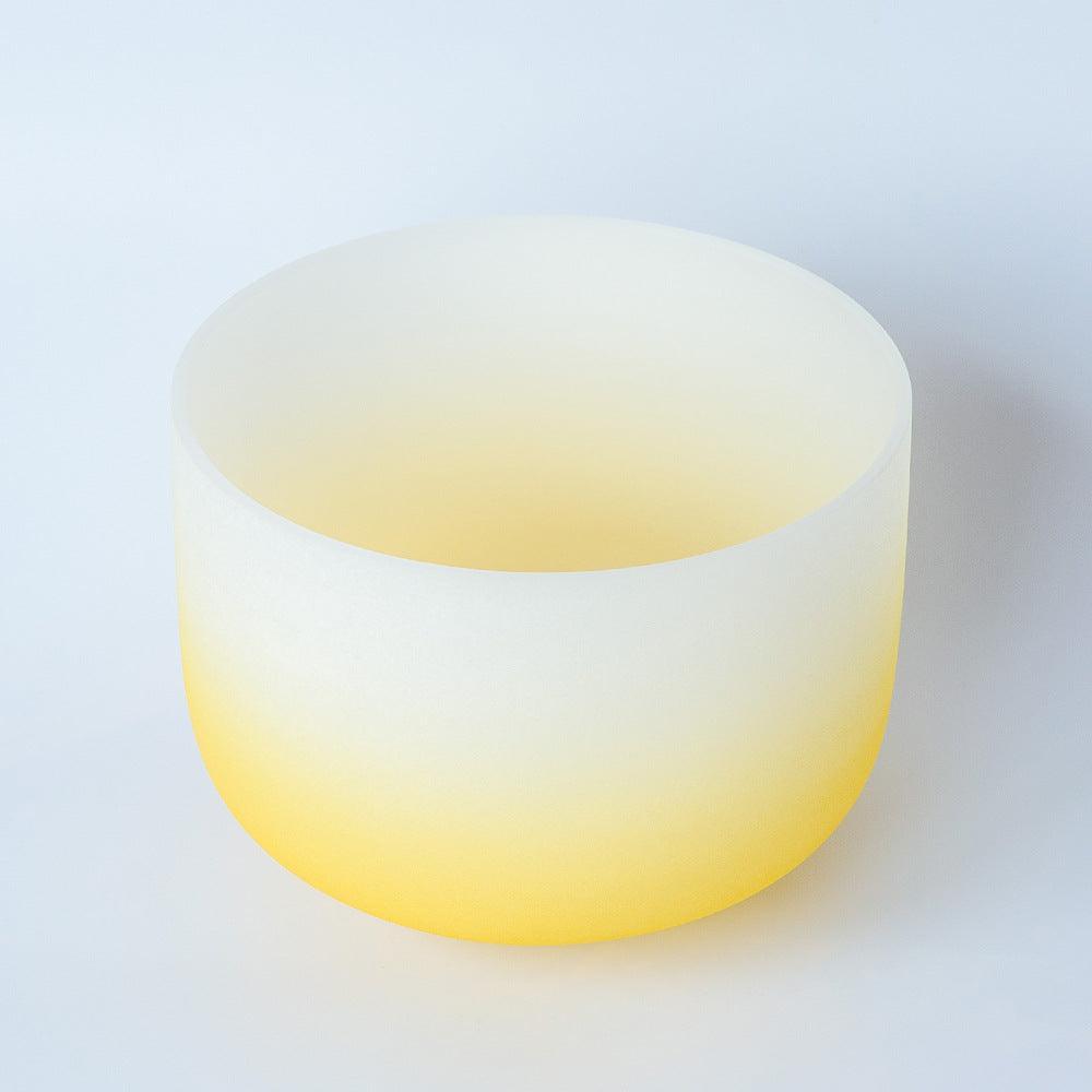 Gradient Frosted Crystal Singing Bowl: Chakra Tones Meditation & Energy Cleanse