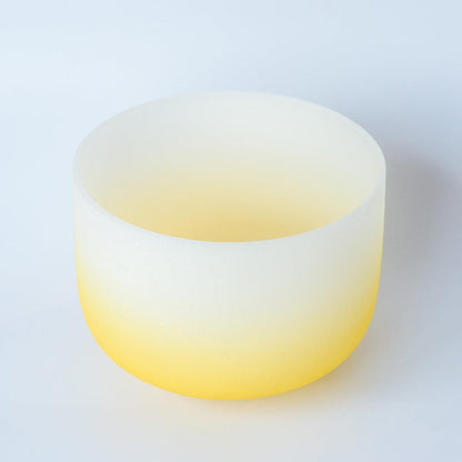 Gradient Frosted Crystal Singing Bowl: Chakra Tones Meditation & Energy Cleanse