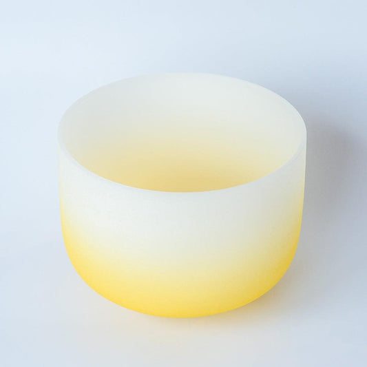 Gradient Frosted Crystal Singing Bowl: Chakra Tones Meditation & Energy Cleanse