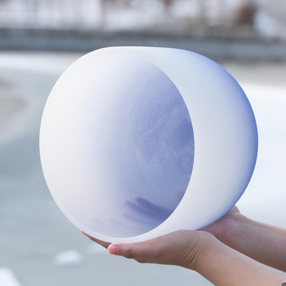Gradient Frosted Crystal Singing Bowl: Chakra Tones Meditation & Energy Cleanse