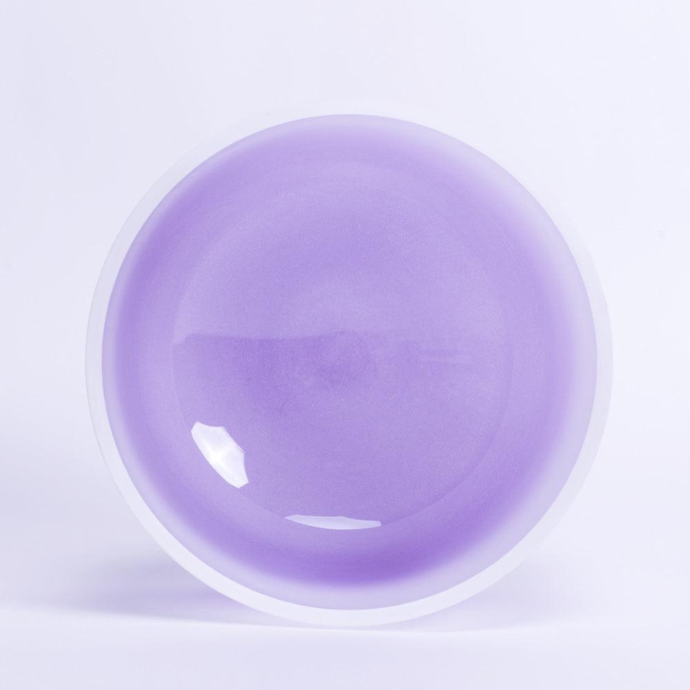 Gradient Frosted Crystal Singing Bowl: Chakra Tones Meditation & Energy Cleanse