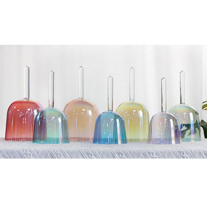 Transparent Handle Singing Bowl Set Color Harmony, Meditation, Relaxation, Decorative