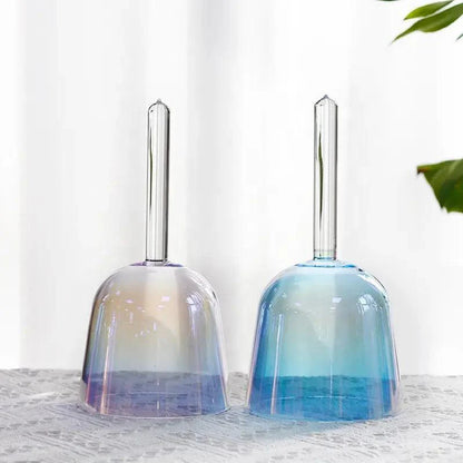 Transparent Handle Singing Bowl Set Color Harmony, Meditation, Relaxation, Decorative