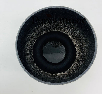 Dark Grey Mineral obsidian Crystal Singing Bowl: Meditation, Relaxation, Healing Vibration