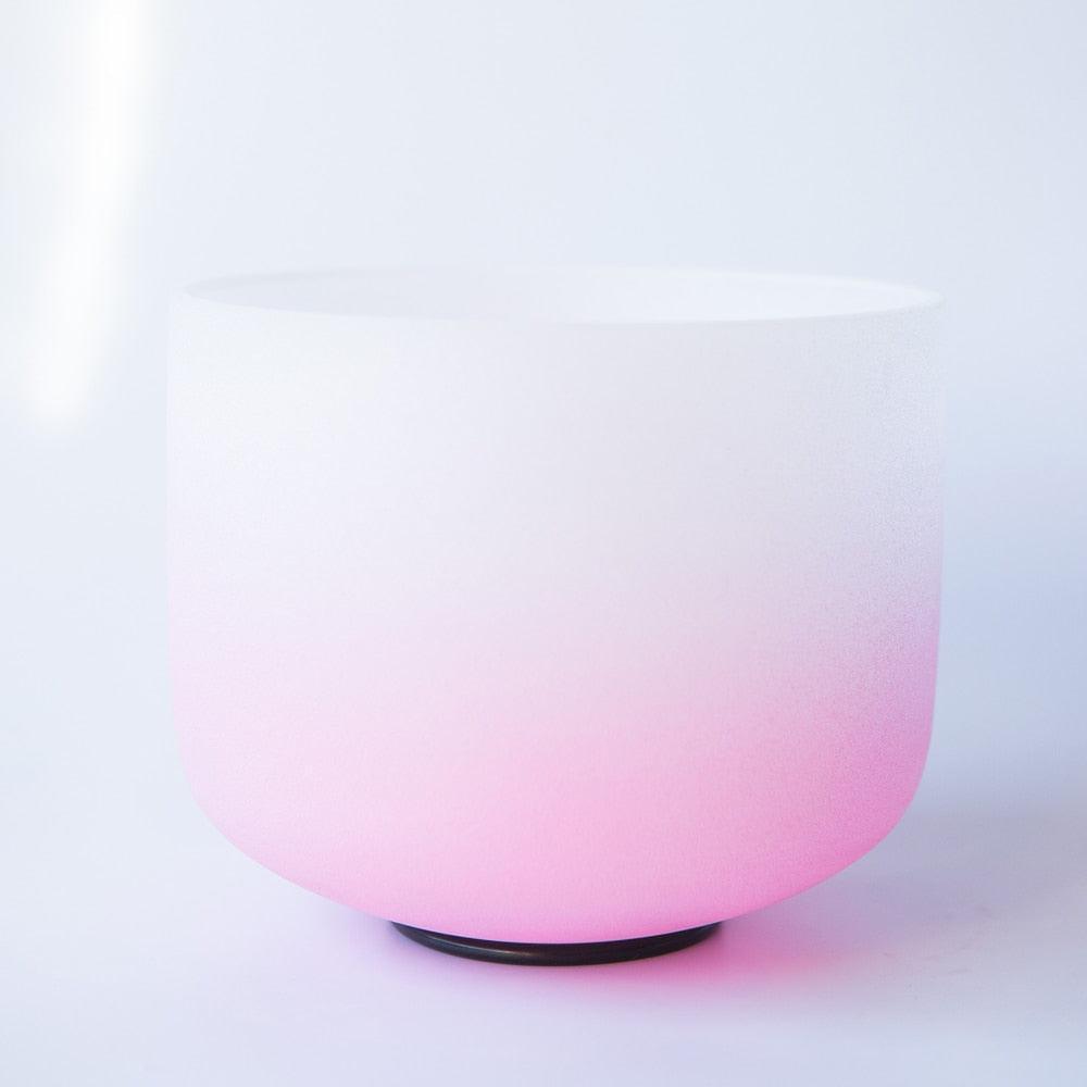 Ombré Pink Quartz Sound Bowl - 7-Chakra Healing, Tuning for Meditation & Reiki