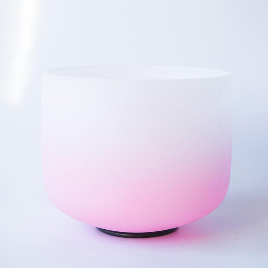 Ombré Pink Quartz Sound Bowl - 7-Chakra Healing, Tuning for Meditation & Reiki