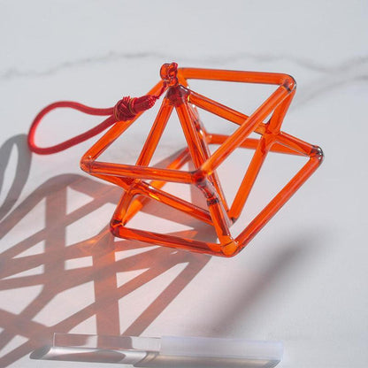Orange Crystal Merkaba: Energy & Spirit, Unique Craft, Zen Spaces