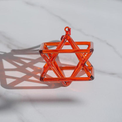Orange Crystal Merkaba: Energy & Spirit, Unique Craft, Zen Spaces